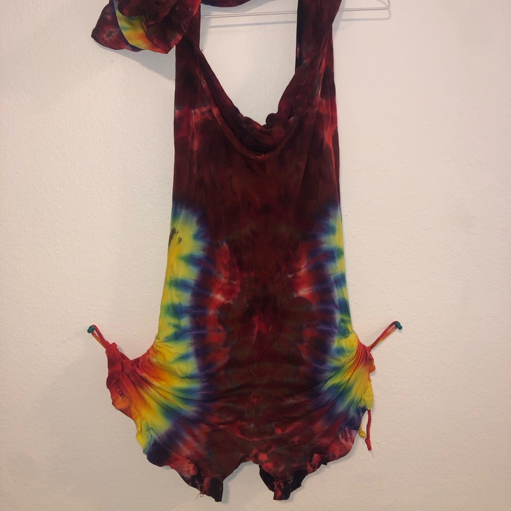 Comfy tie dye festival bodysuit/onesie. Size Medium
